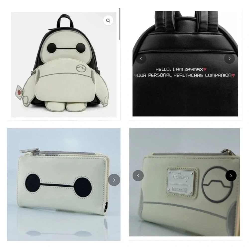 Loungefly Big Hero 6 Baymax Cosplay Mini Backpack & Wallet Bundle